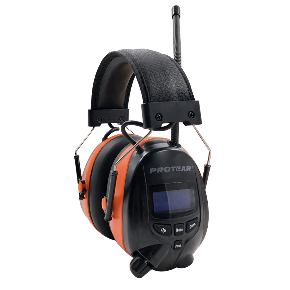 PROTEAR Cascos Antiruido Bluetooth, con Radio FM/AM,micrófono integrado, cascos insonorizacion para estudiar, de césped, talleres, carpinteros, SNR  30dB : : Industria, empresas y ciencia