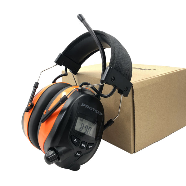 Bluetooth & Radio Ear Defenders,Compatible with Mobilephone/MP3,Protear Noise Blocking Hearing Protectors for Workshop,Garden/Mowing, CE Certified SNR 30dB